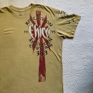 Affliction China Y2K USA Vintage L Rare All Over Print Grunge‎ Patch MMA Like